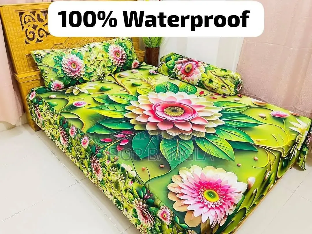 100% Waterproof 3D Premium Bedsheet King Size