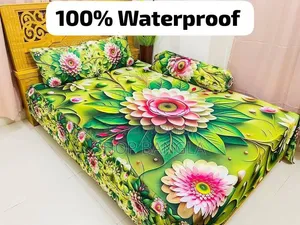 100% Waterproof 3D Premium Bedsheet King Size