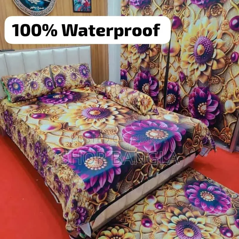 100% Waterproof 3D Premium Bedsheet King Size