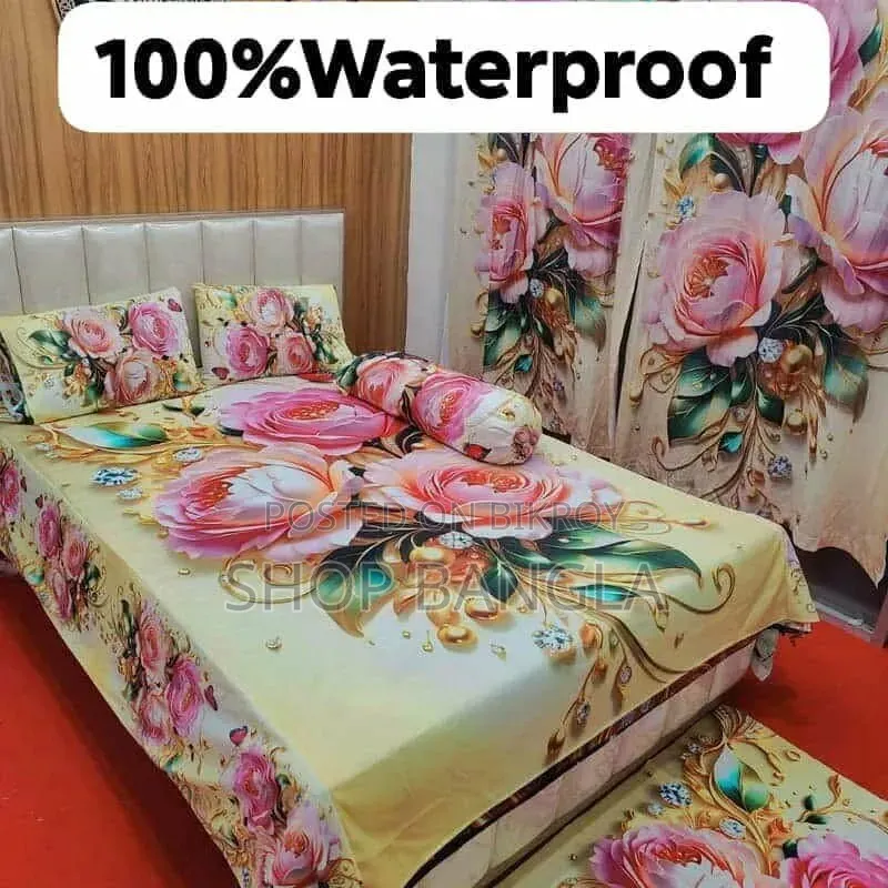 100% Waterproof 3D Premium Bedsheet King Size
