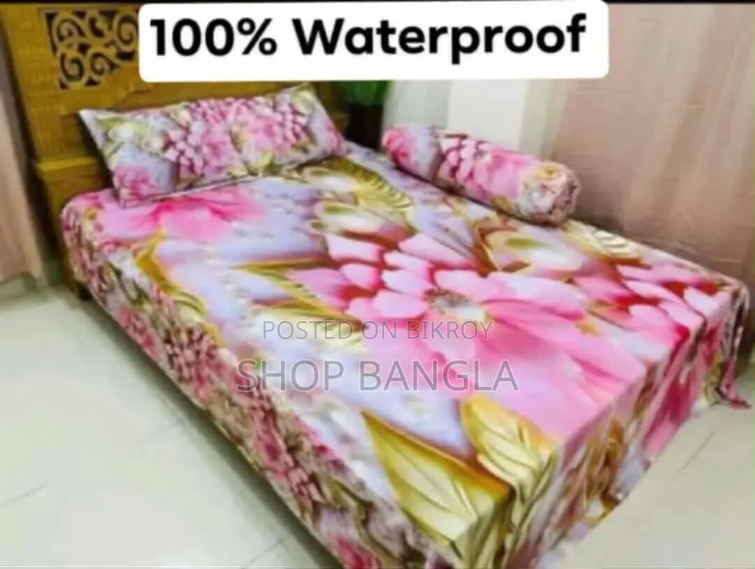 100% Waterproof 3D Premium Bedsheet King Size