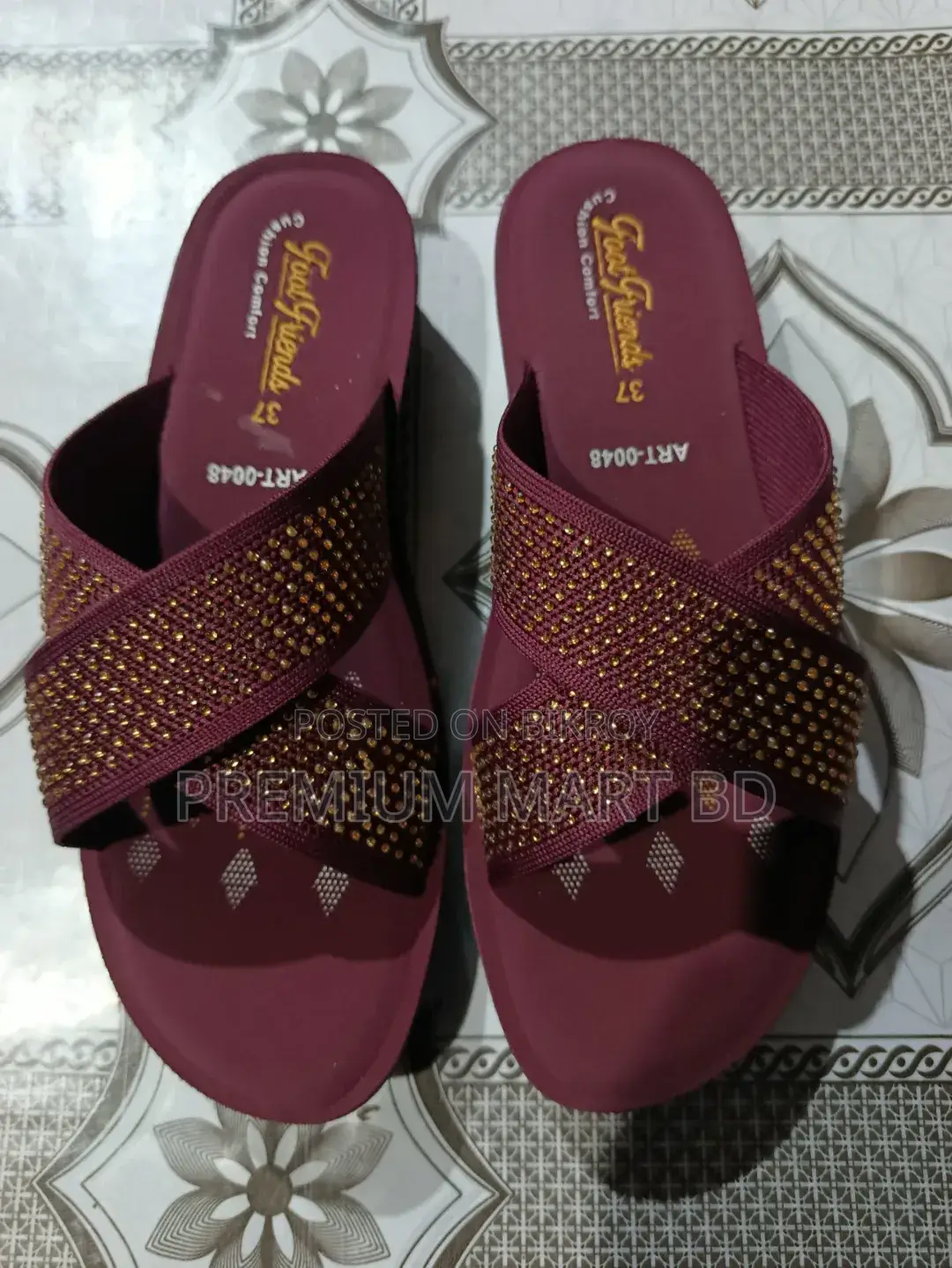 Stylish Ladies Lace-Up Fashion Shoes | Stone Design | Premium Mart BD