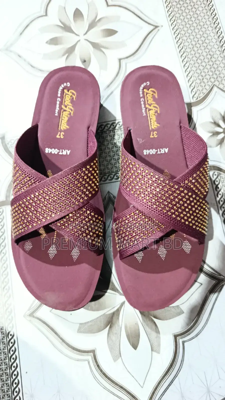 Stylish Ladies Lace-Up Fashion Shoes | Stone Design | Premium Mart BD