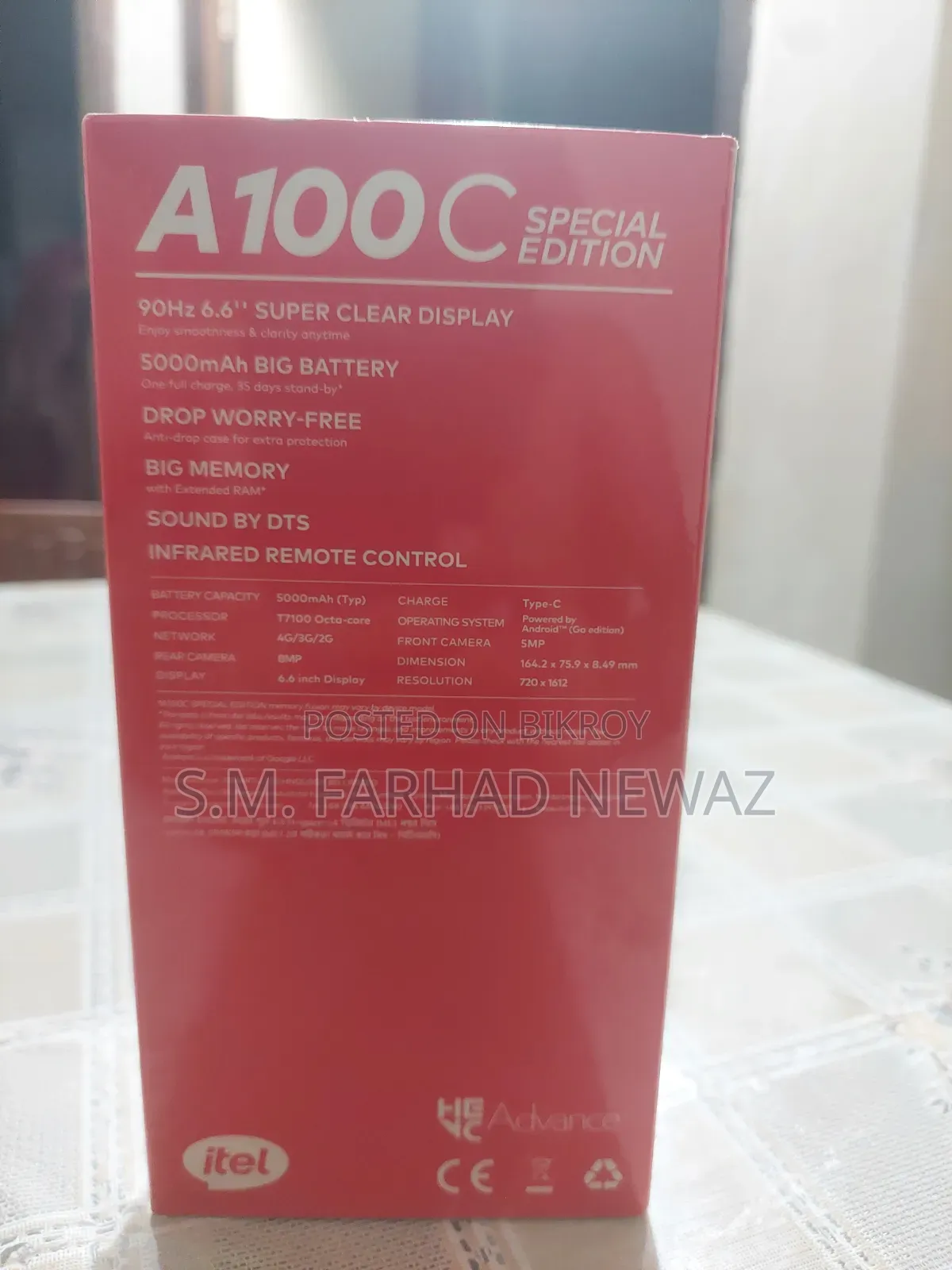 New Itel A100C 64 GB Blue
