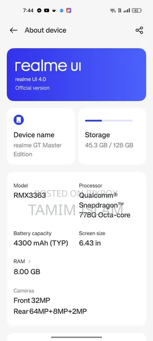 Realme GT Master Edition 128 GB White