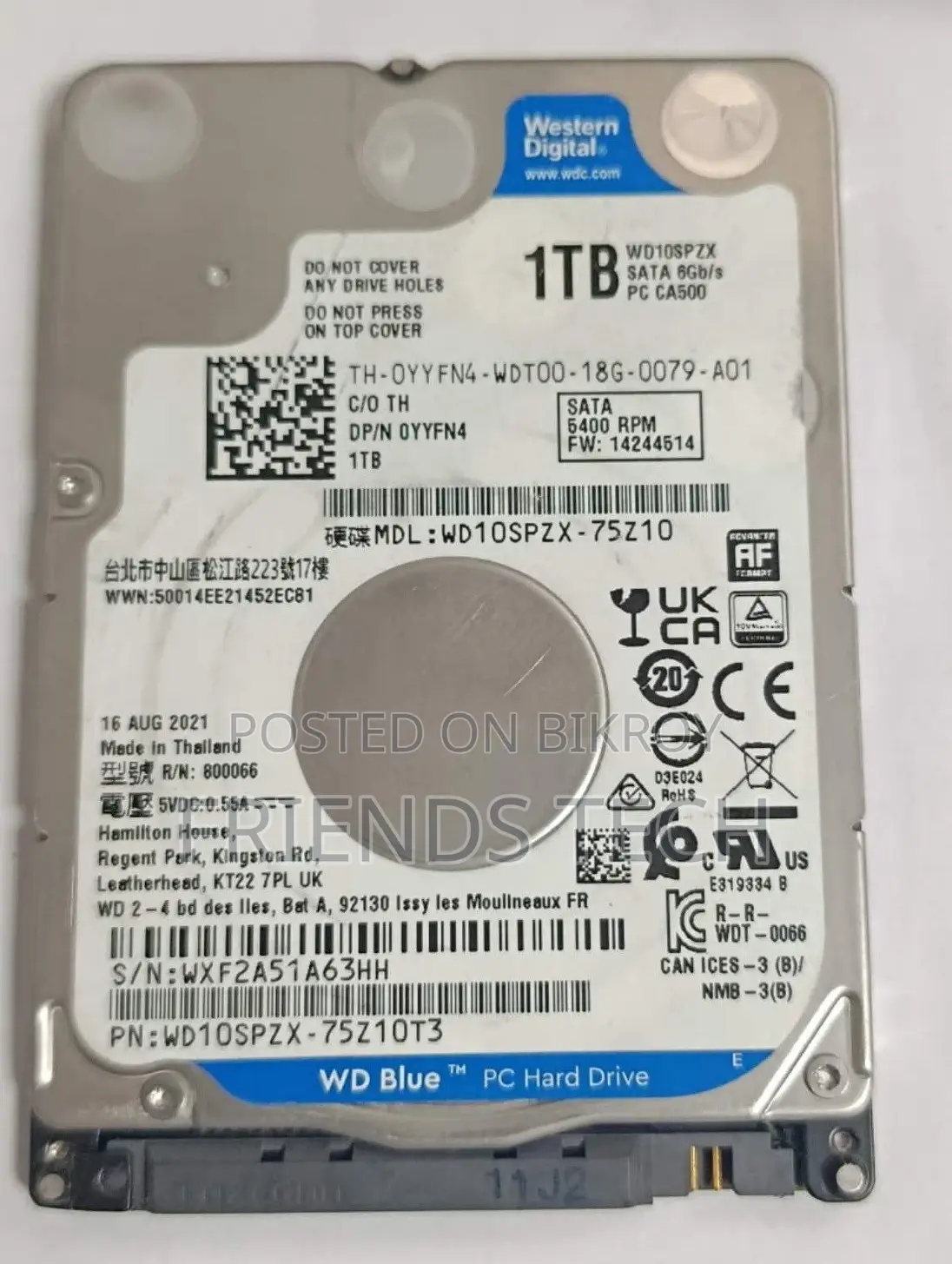 Laptop Hard Disk Drive (HDD 3.5" SATA 1Y Warranty)