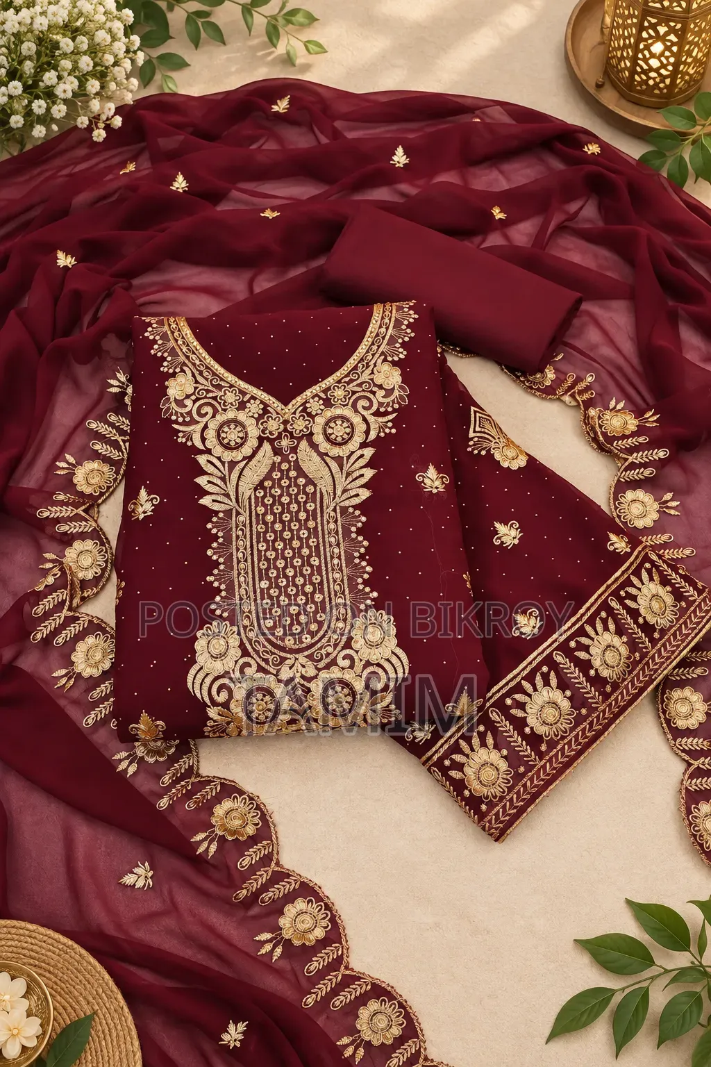 Georgette Embroidery Four Piece