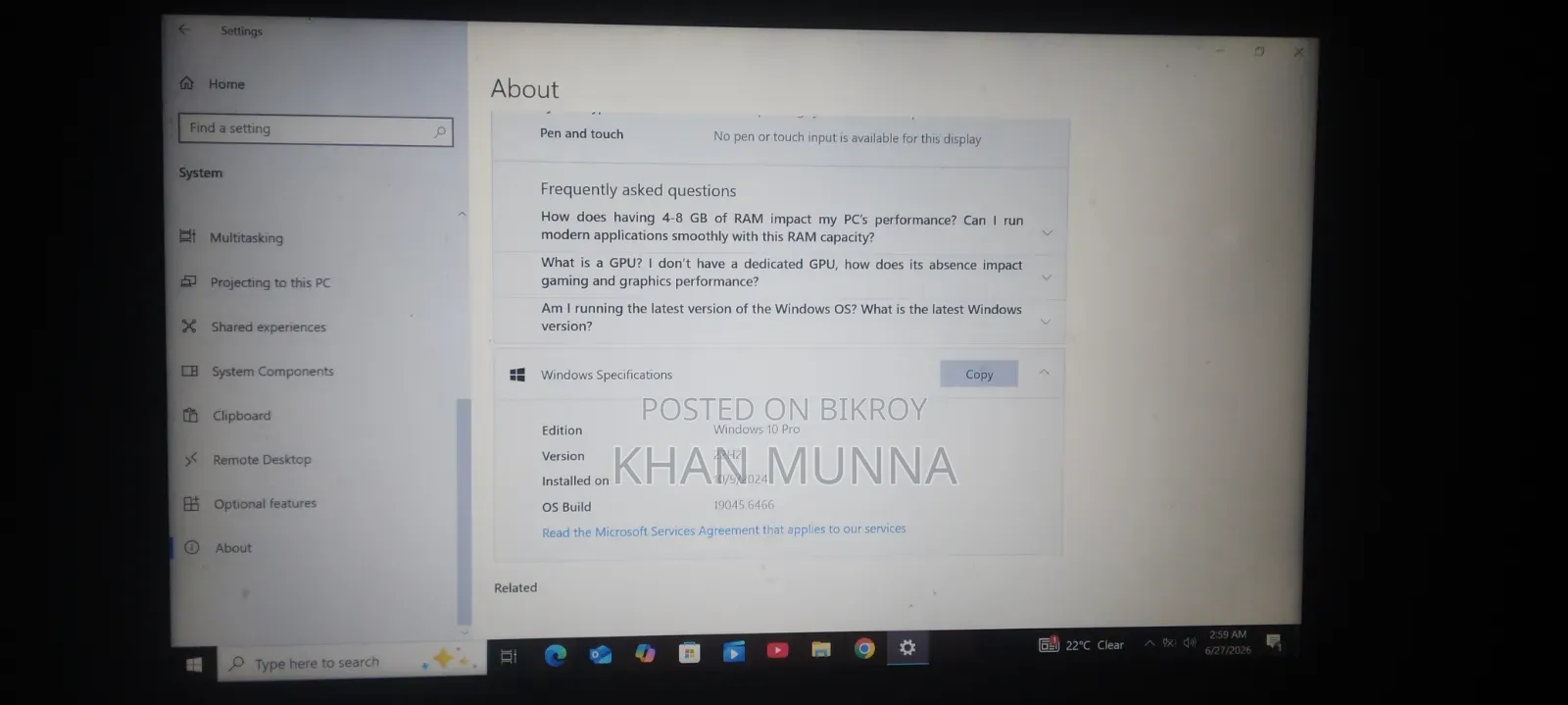 Laptop Asus F550CC 4GB Intel Core i3 SSD 512GB