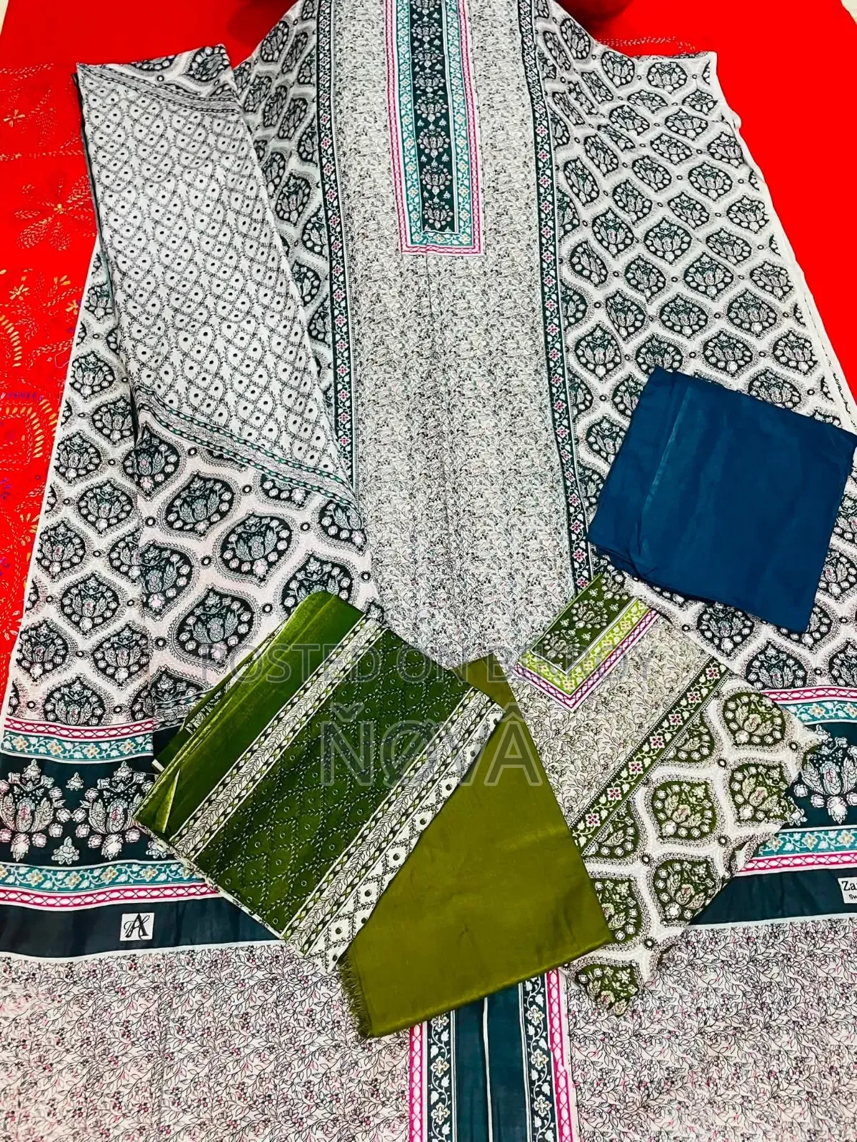 জমজম লোন কটন থ্রি পিস