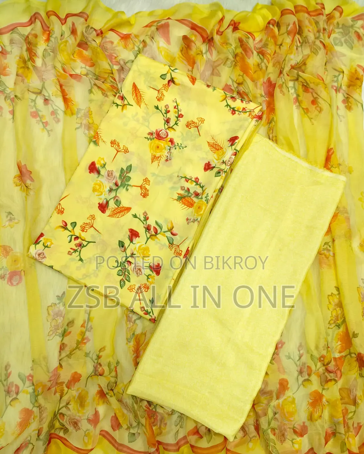 Indian Risika Silk Unstitched Three Piece