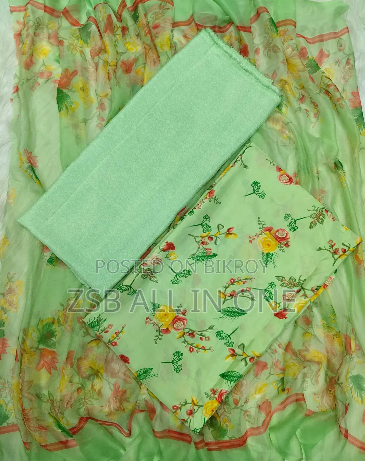 Indian Risika Silk Unstitched Three Piece