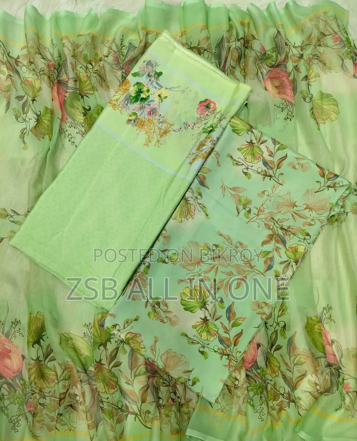Indian Risika Silk Unstitched Three Piece