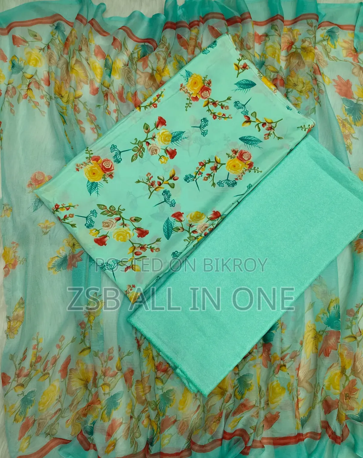 Indian Risika Silk Unstitched Three Piece