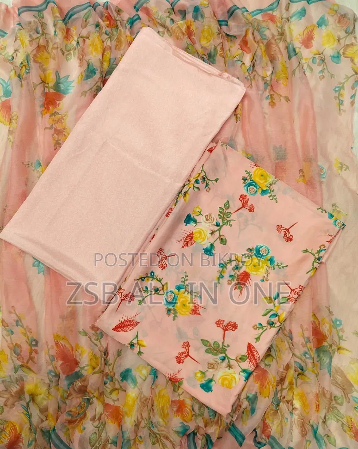 Indian Risika Silk Unstitched Three Piece