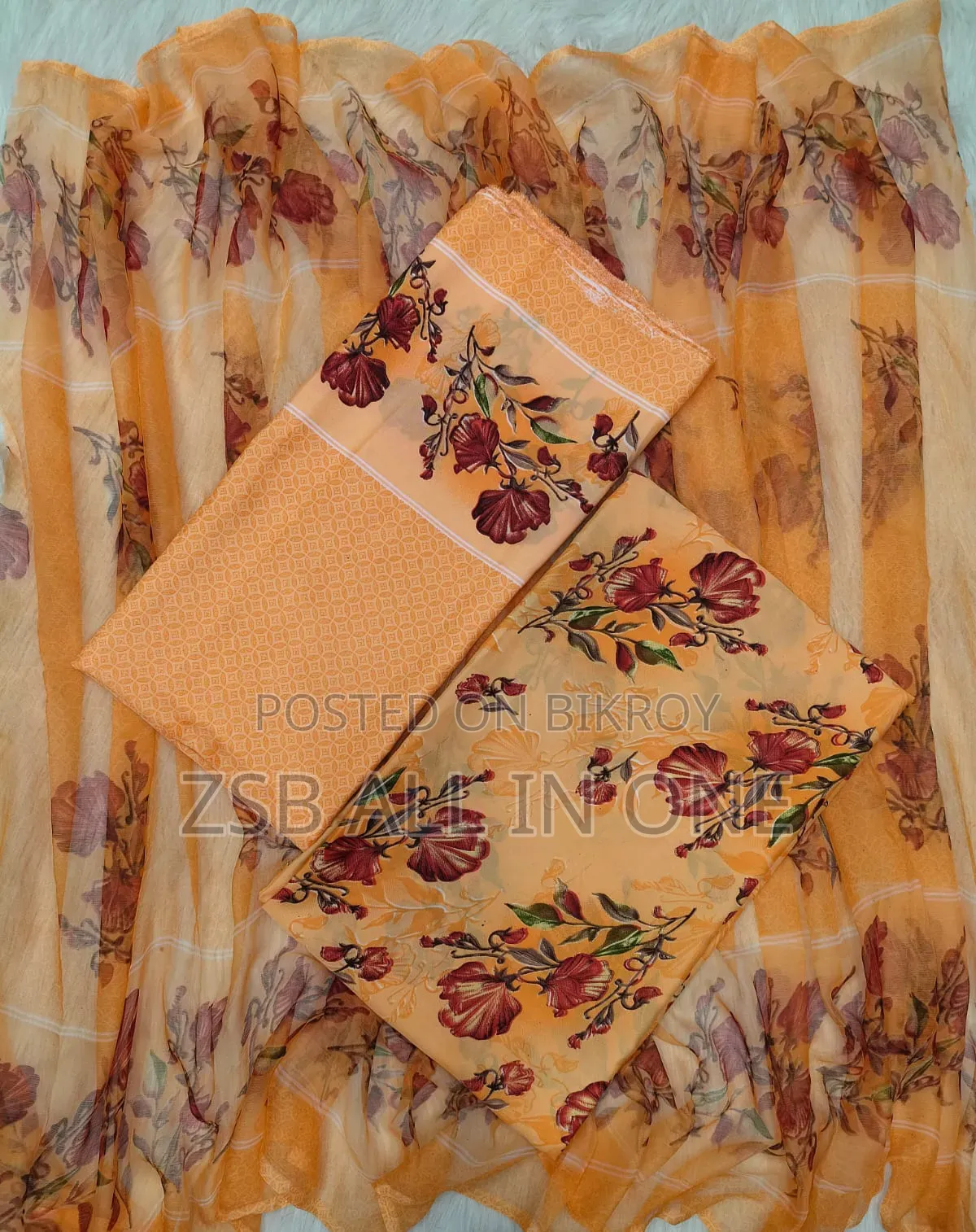 Indian Risika Silk Unstitched Three Piece