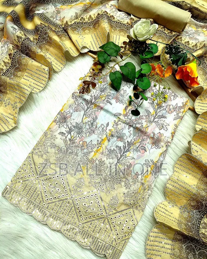 Pakistani Masalar Unstitch Three Piece