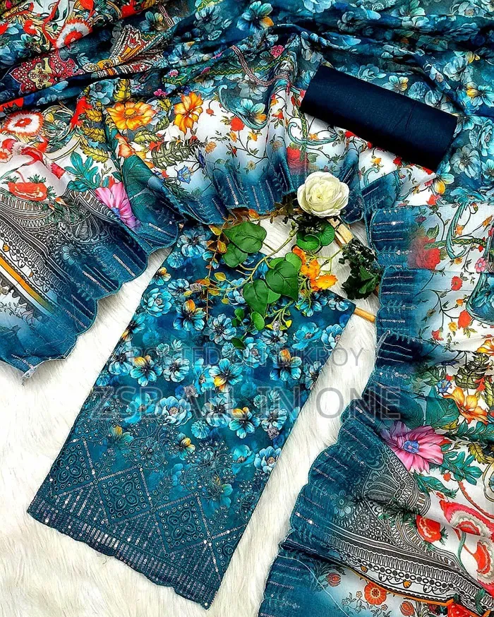 Pakistani Masalar Unstitch Three Piece