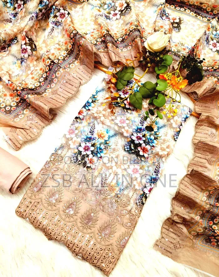Pakistani Masalar Unstitch Three Piece
