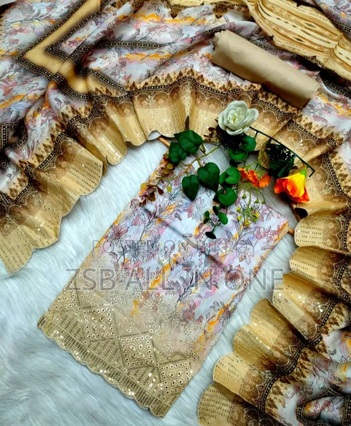 Pakistani Masalar Unstitch Three Piece