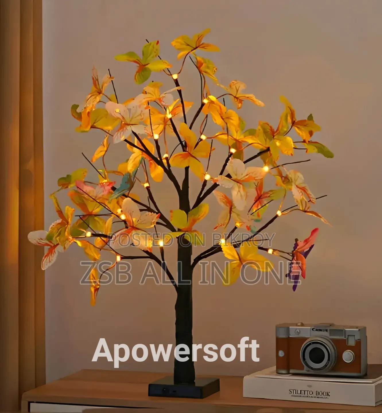 Butterfly LED Tree Lamp – 24 Warm White Fairy Lights