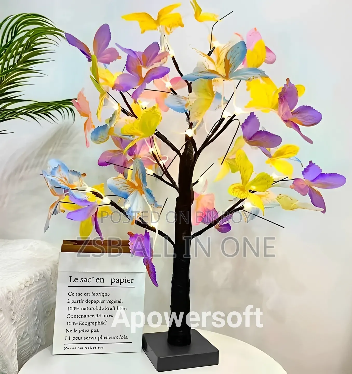 Butterfly LED Tree Lamp – 24 Warm White Fairy Lights