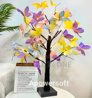 Butterfly LED Tree Lamp – 24 Warm White Fairy Lights