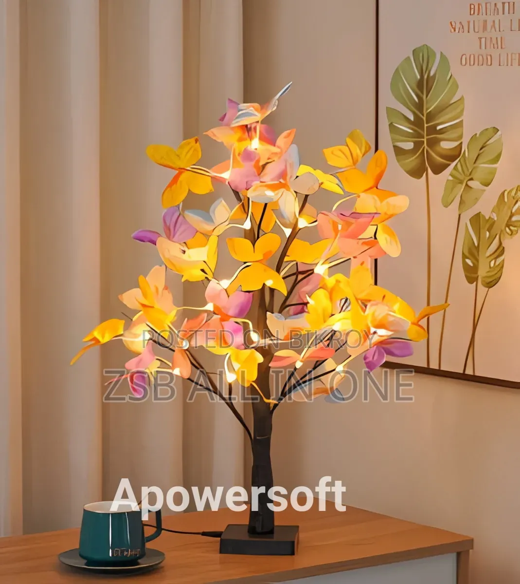 Butterfly LED Tree Lamp – 24 Warm White Fairy Lights