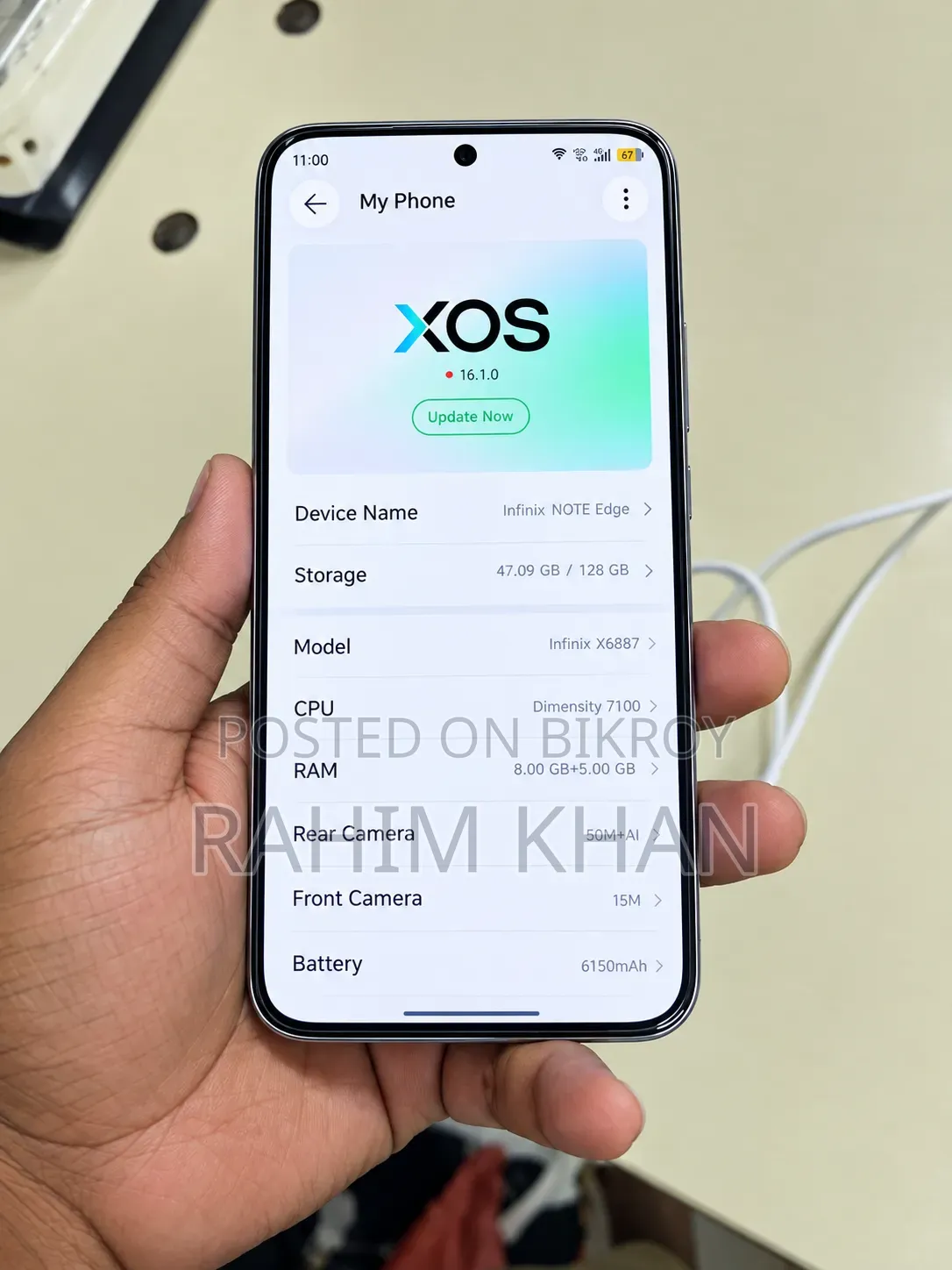 Infinix Note Edge 128 GB Silver