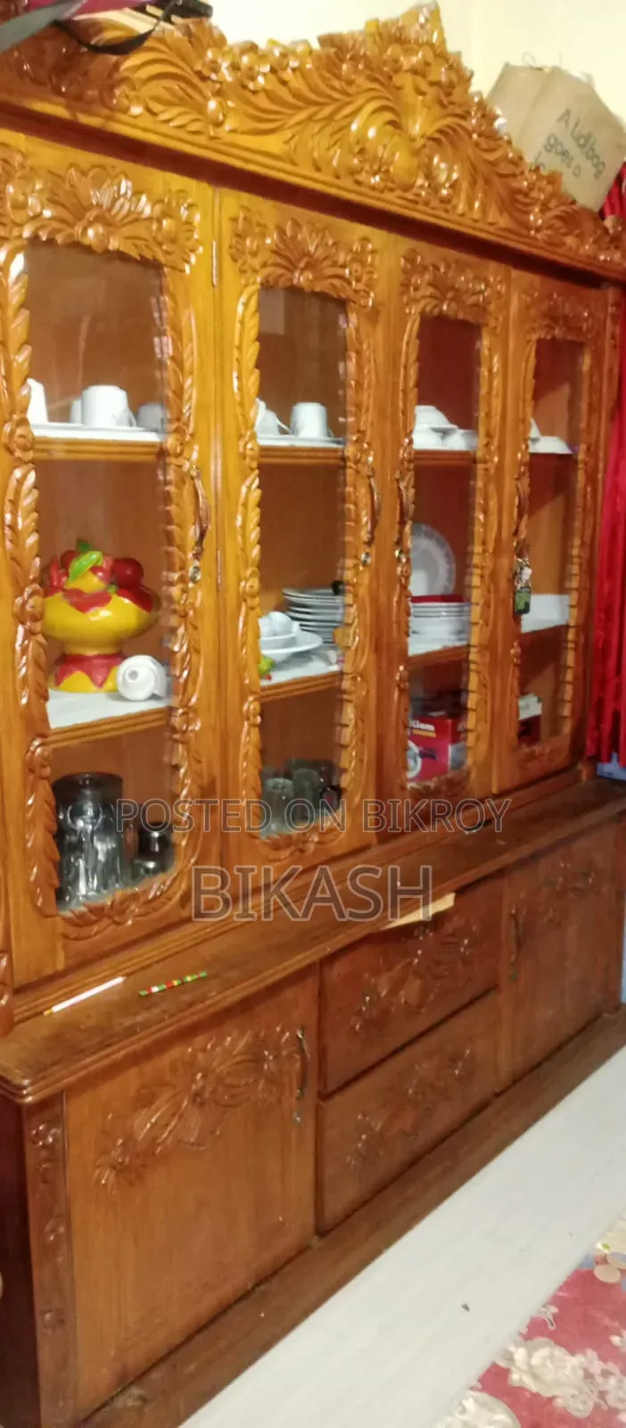 Teak Wood Wall Showcase