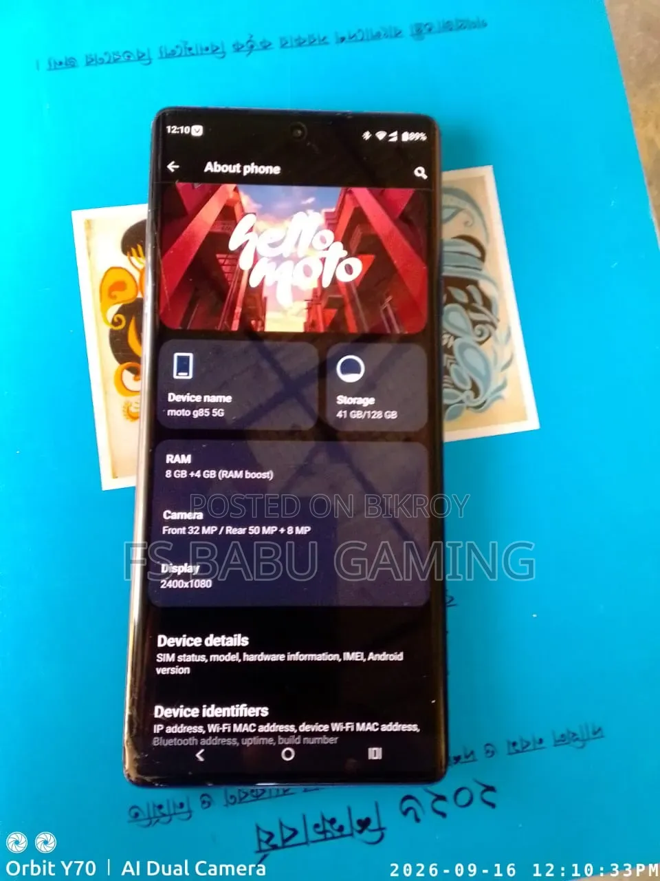 Motorola Moto G85 128 GB Blue