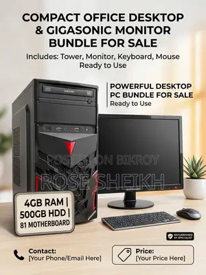 Desktop Computer 4GB Intel Core i3 HDD 500GB