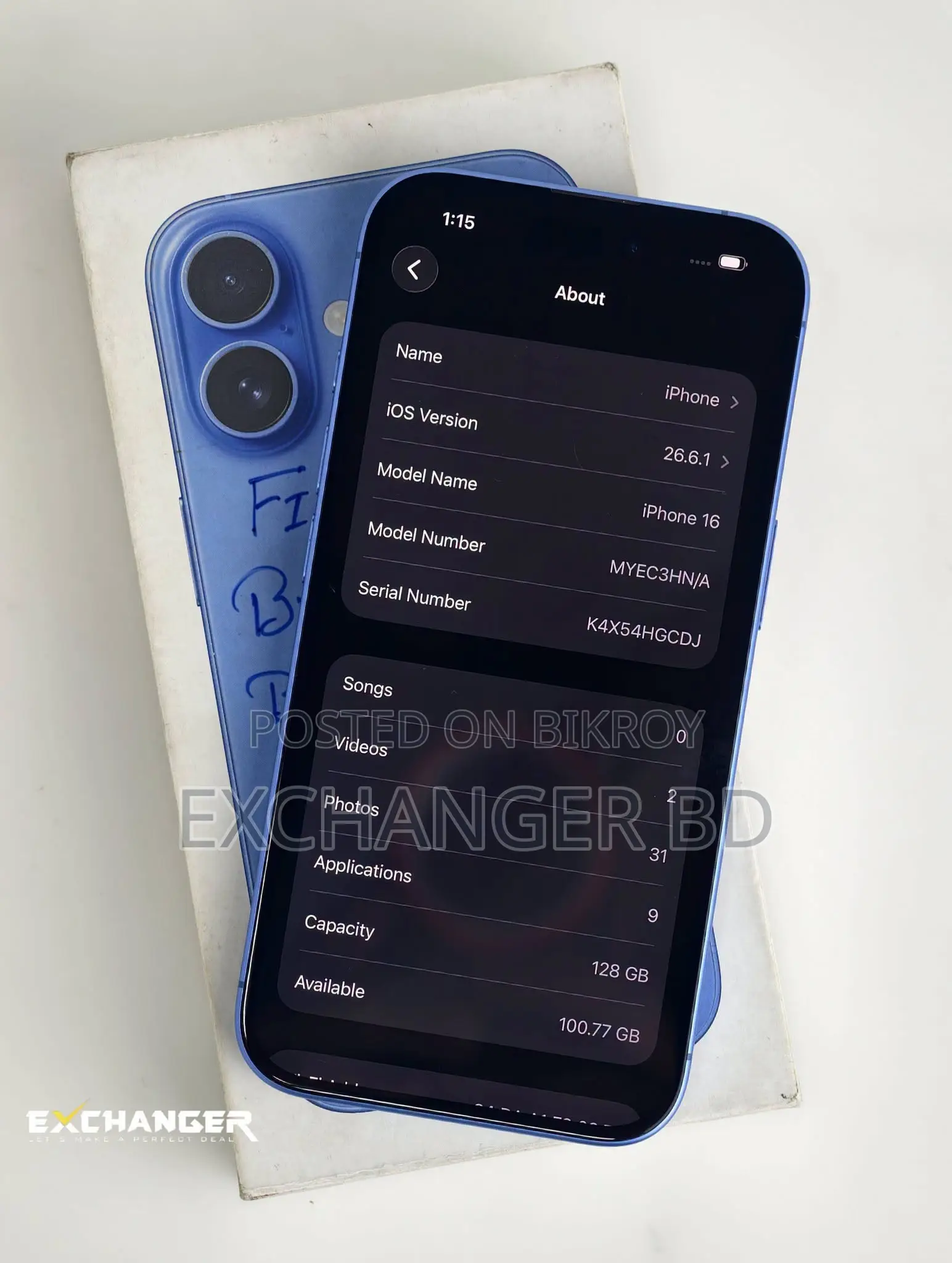 Apple iPhone 16 128 GB Blue