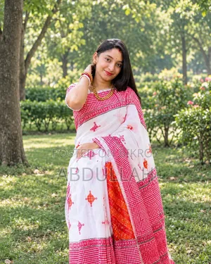 Special Puja Collection Puja Special Viral Gamcha Print Saree