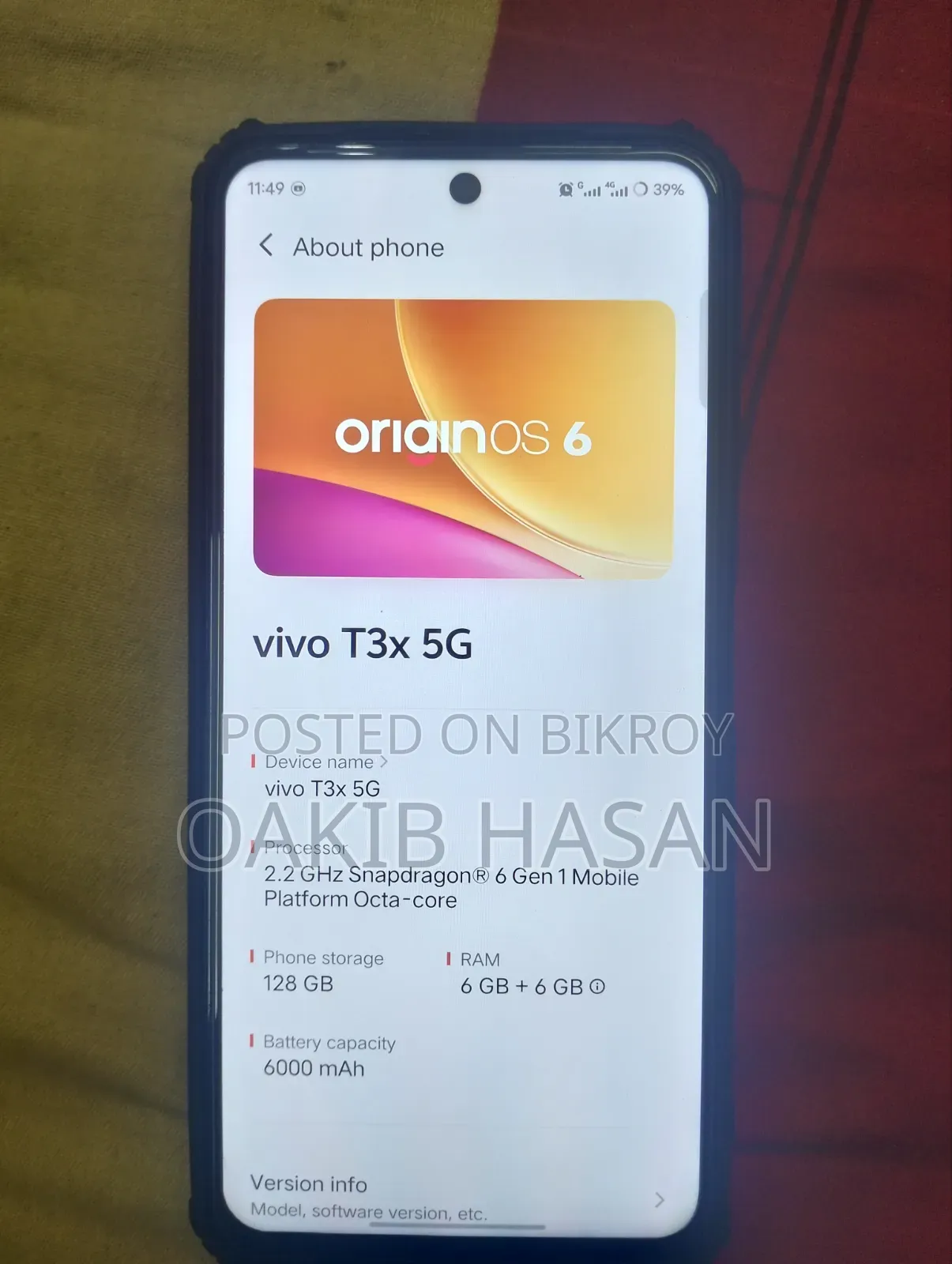 Vivo T3x 128 GB