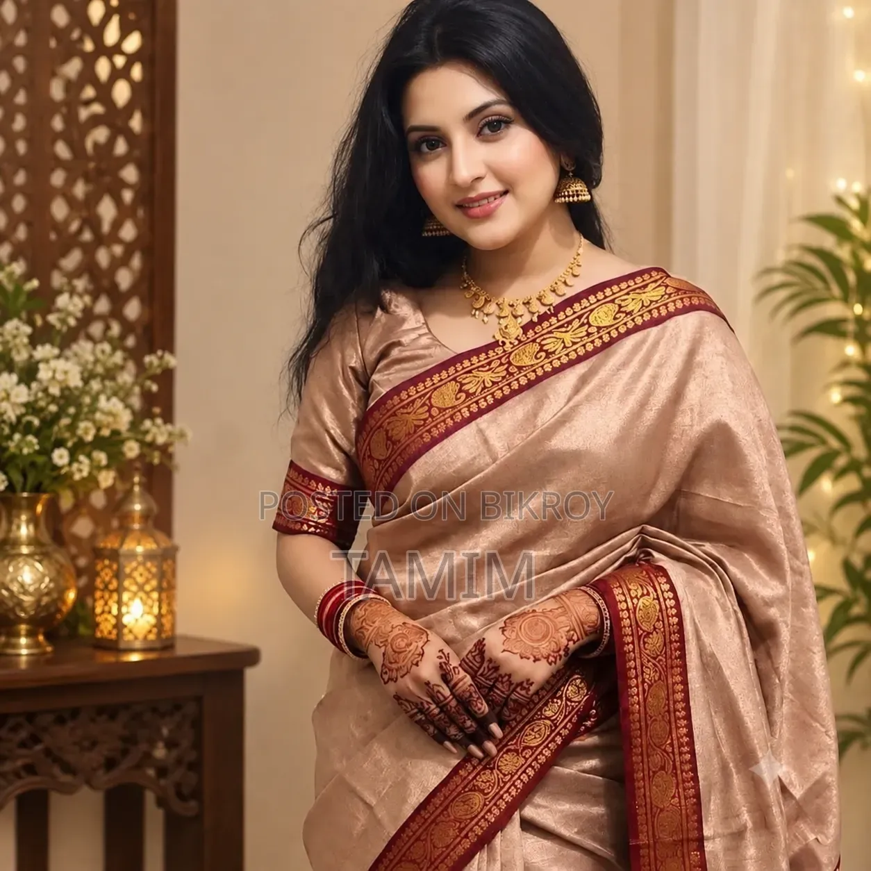 Indian Lama Silk Saree