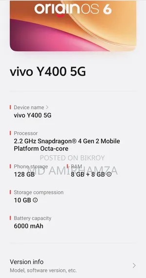 Vivo Y400 128 GB Purple