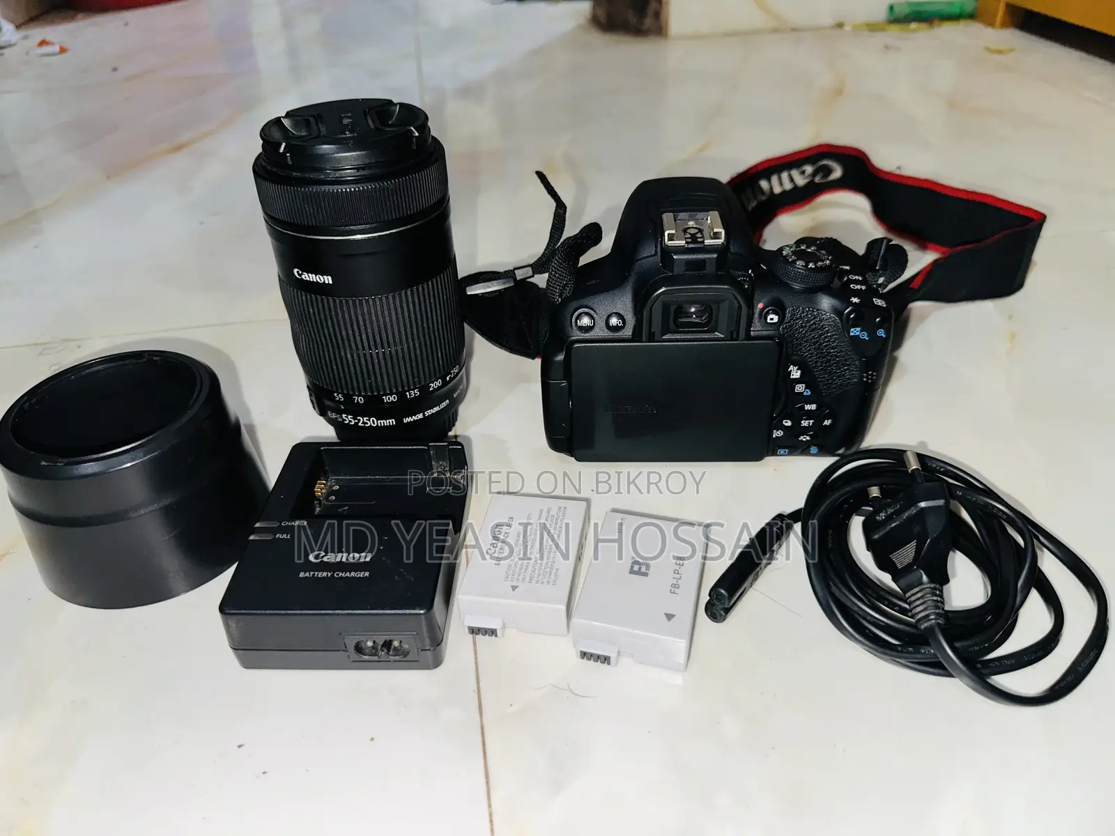 Canon 700D 55-250mm STM Zoom Lens Full Fresh
