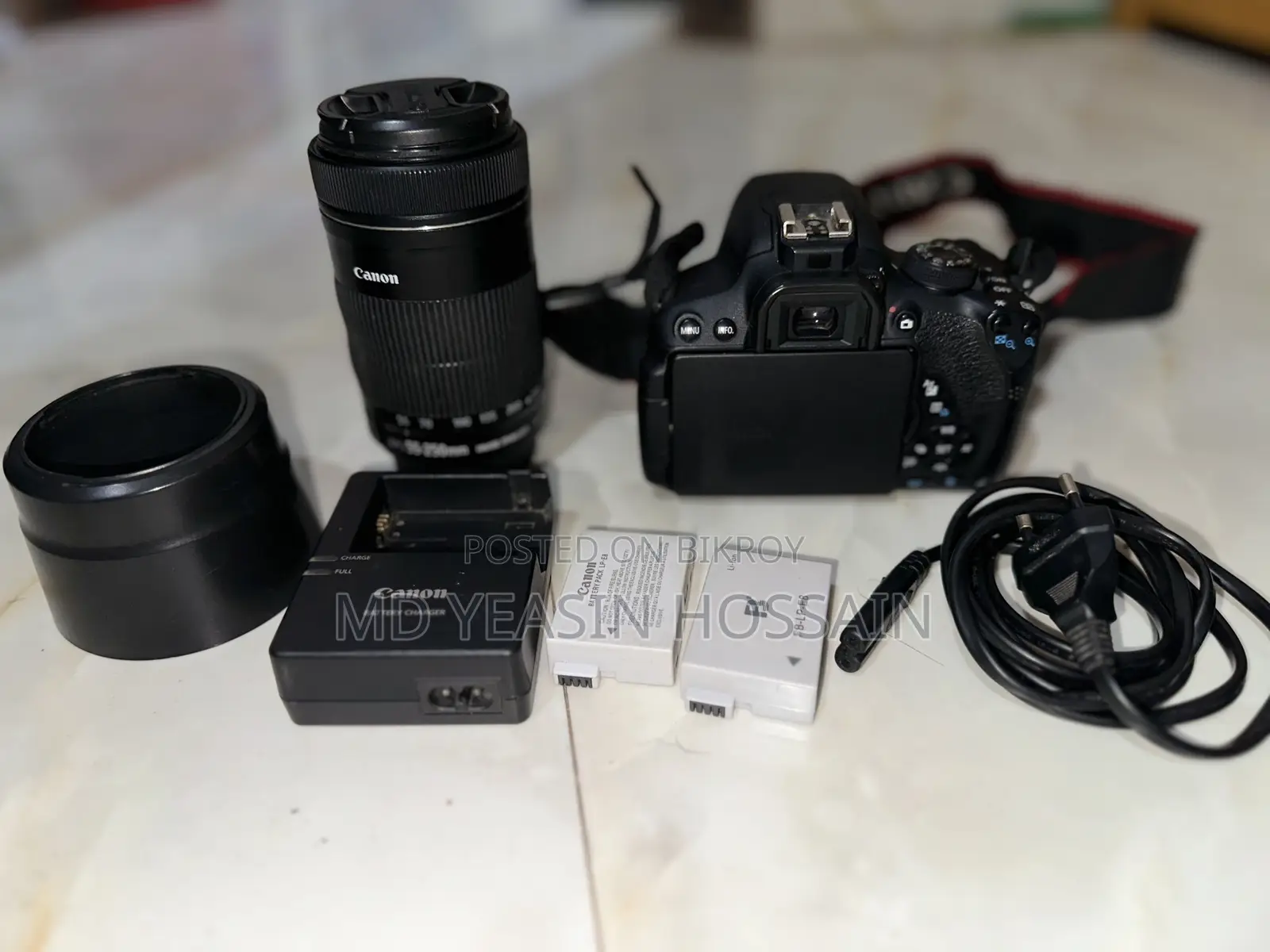 Canon 700D 55-250mm STM Zoom Lens Full Fresh