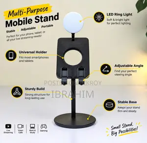 Phone Holder With Ring Light.