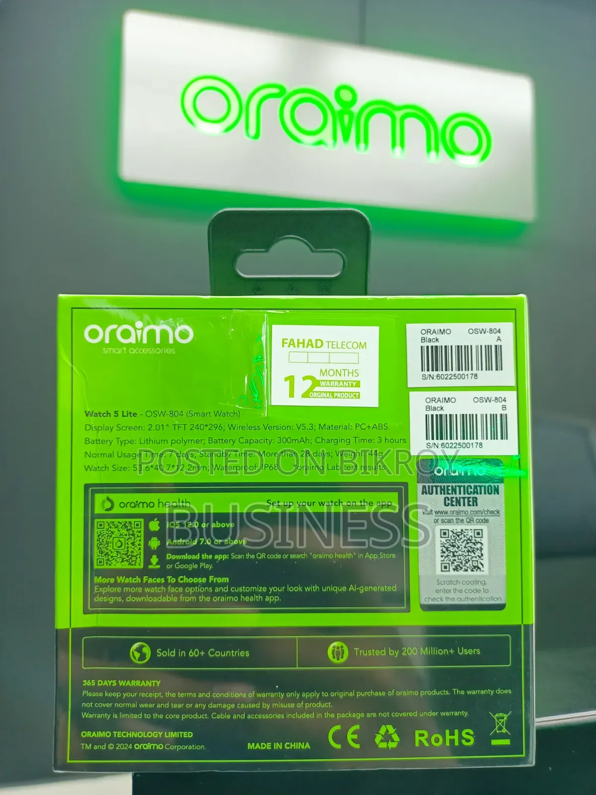 Oraimo Watch5 Lite OWS-804