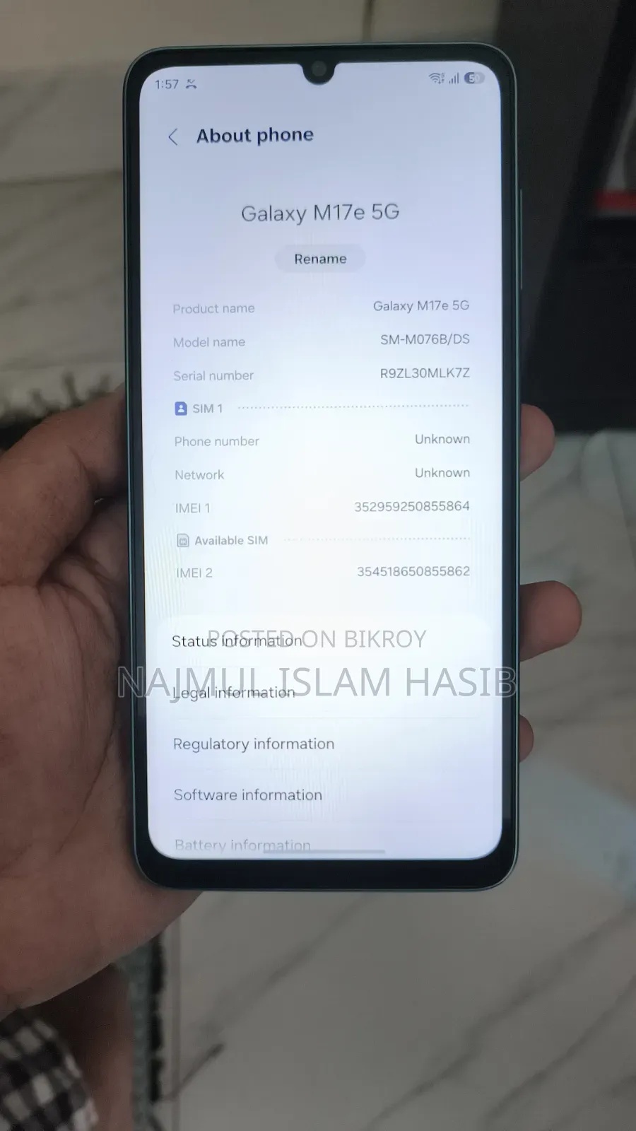 Samsung Galaxy M17 5G 128 GB Blue