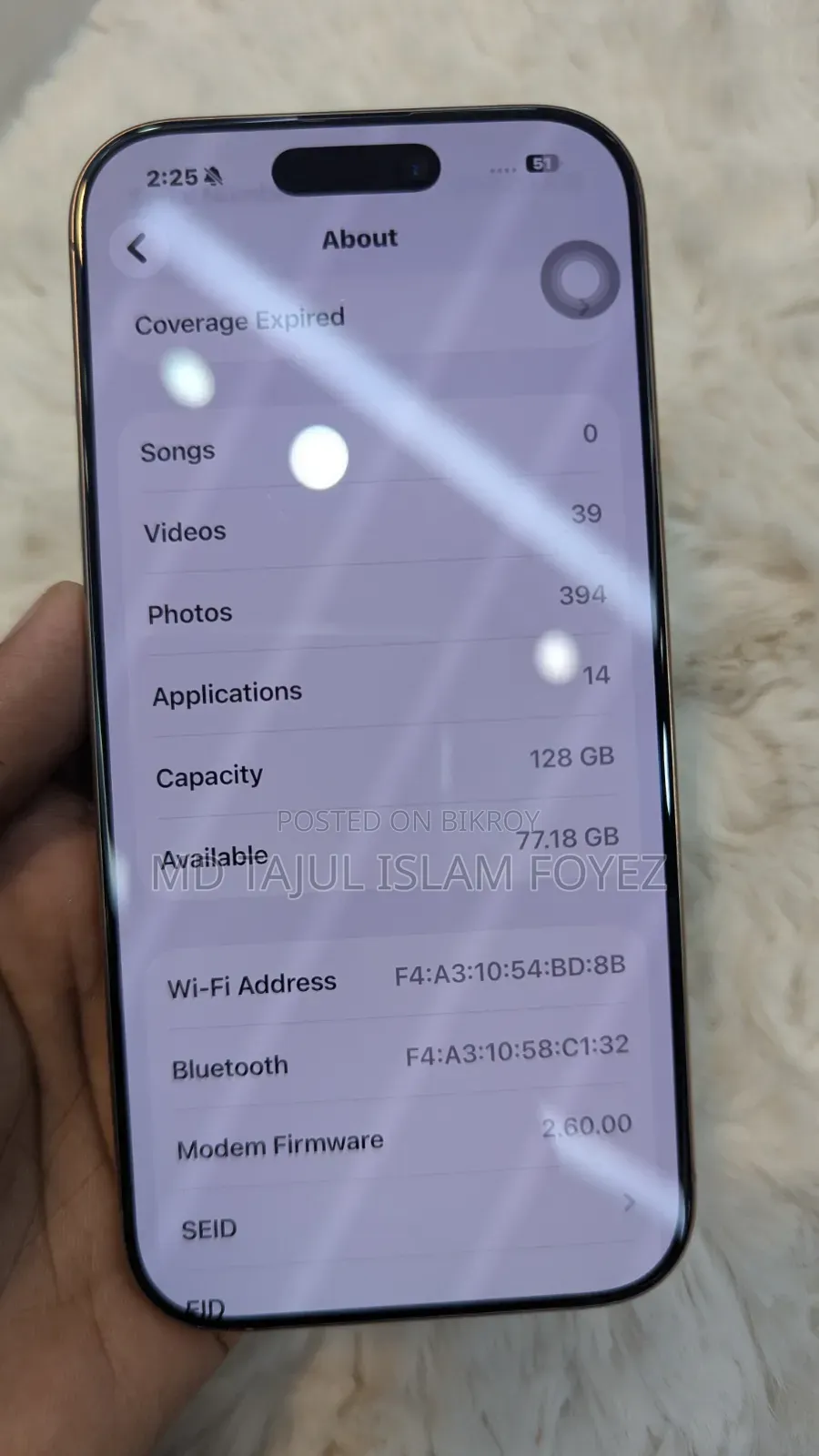 New Apple iPhone 16 Pro 128 GB Rose Gold