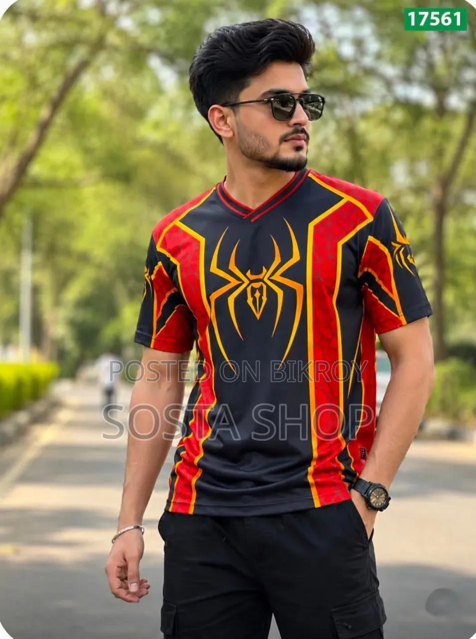 ম্যাশ ফেব্রিক ডিজিটাল প্রিন্ট টি-শার্ট