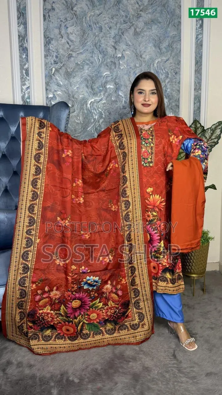 পাকিস্তানি ডিজিটাল প্রিন্ট রেডি থ্রি পিস কালেকশন