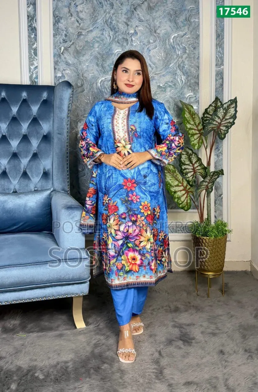 পাকিস্তানি ডিজিটাল প্রিন্ট রেডি থ্রি পিস কালেকশন