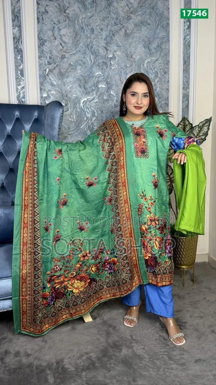 পাকিস্তানি ডিজিটাল প্রিন্ট রেডি থ্রি পিস কালেকশন