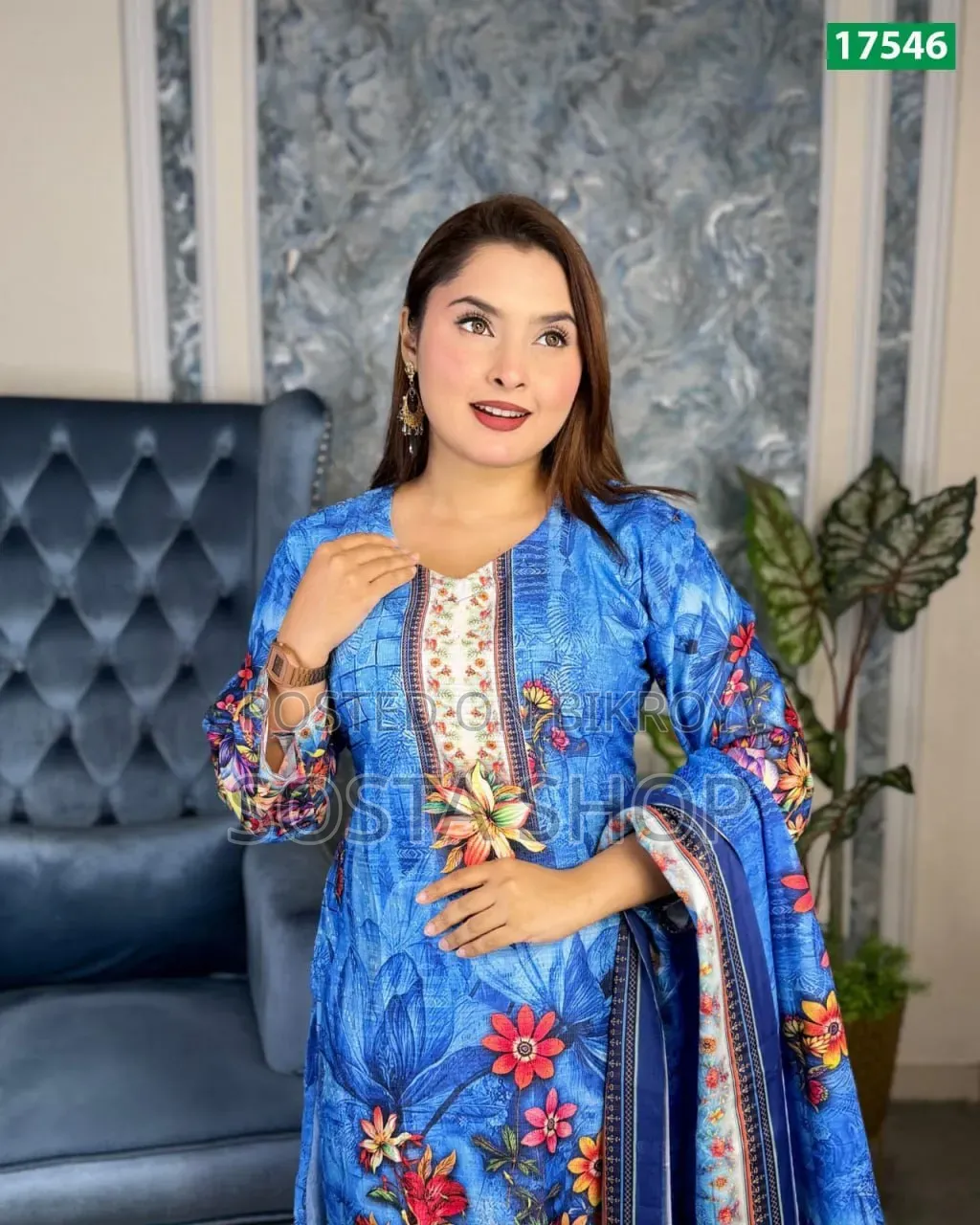 পাকিস্তানি ডিজিটাল প্রিন্ট রেডি থ্রি পিস কালেকশন