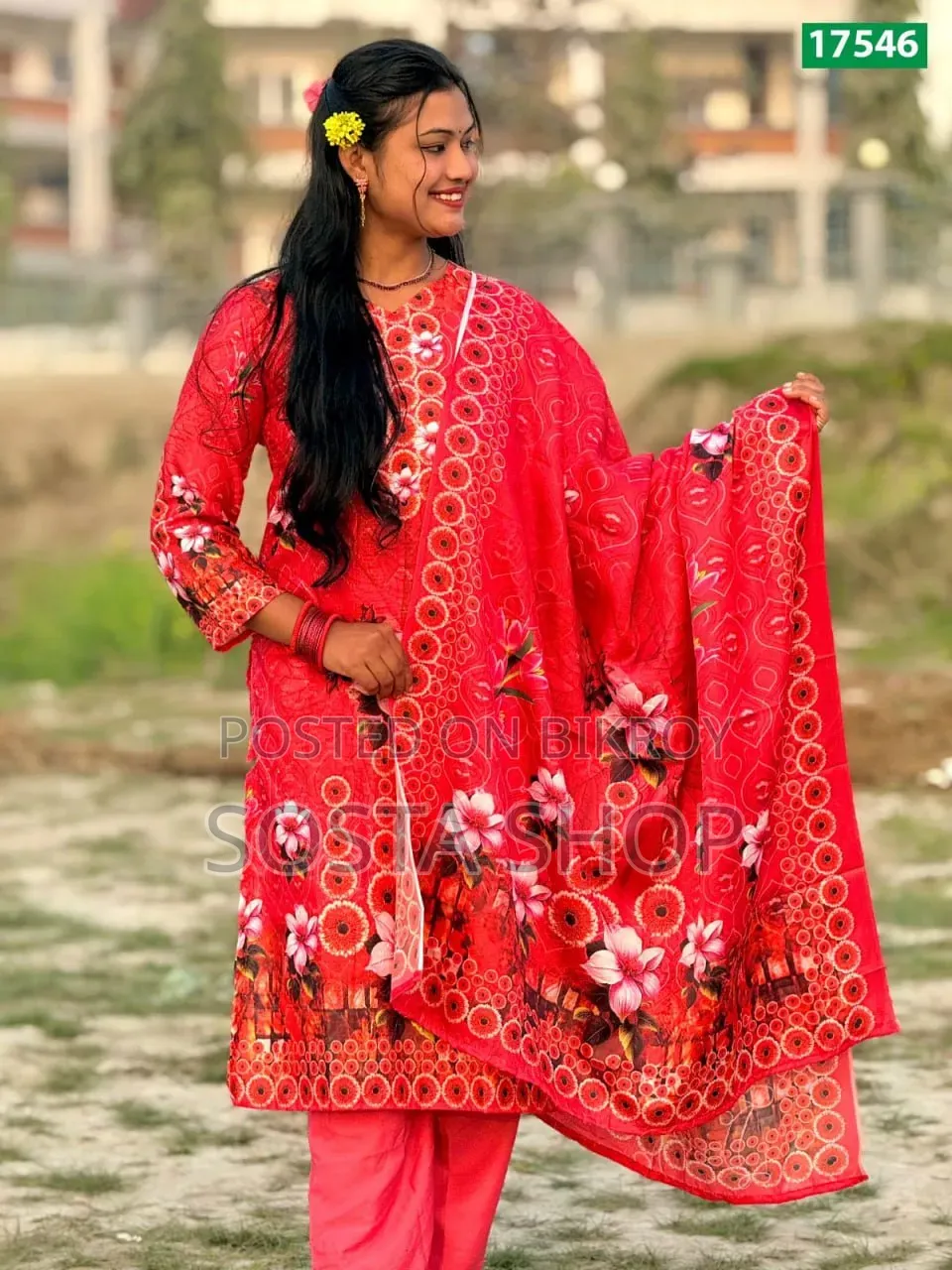 পাকিস্তানি ডিজিটাল প্রিন্ট রেডি থ্রি পিস কালেকশন