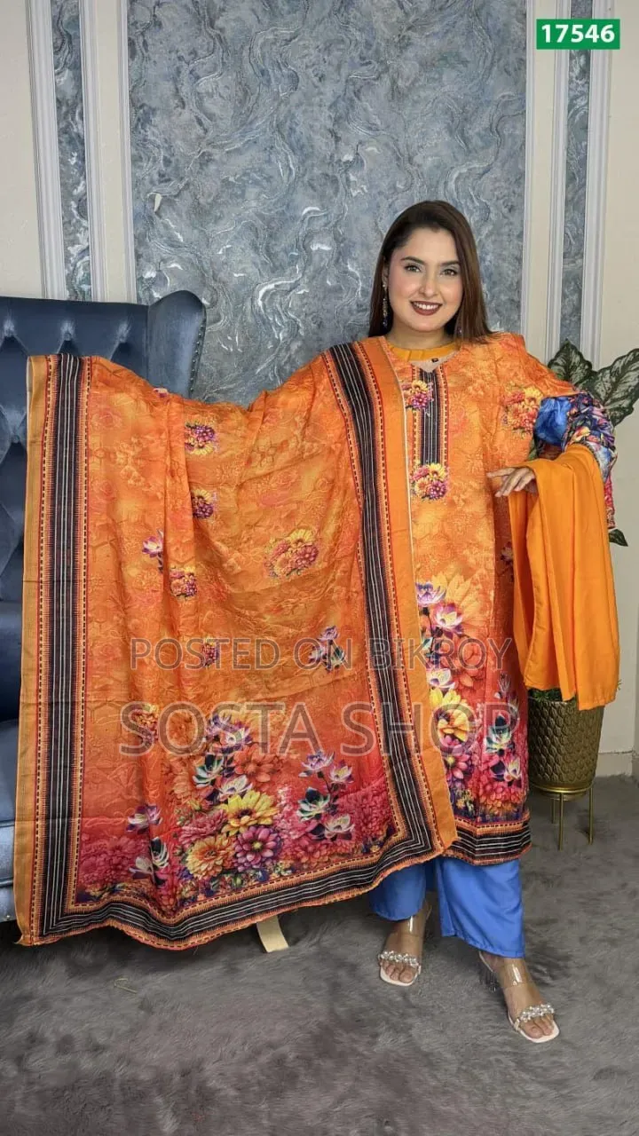 পাকিস্তানি ডিজিটাল প্রিন্ট রেডি থ্রি পিস কালেকশন
