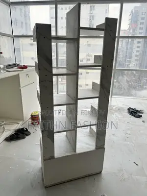Premium Multi-Layer Display Shelf | White Marble Texture Board